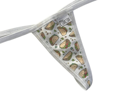 Tacos - White - Mini G-String Underwear image 1