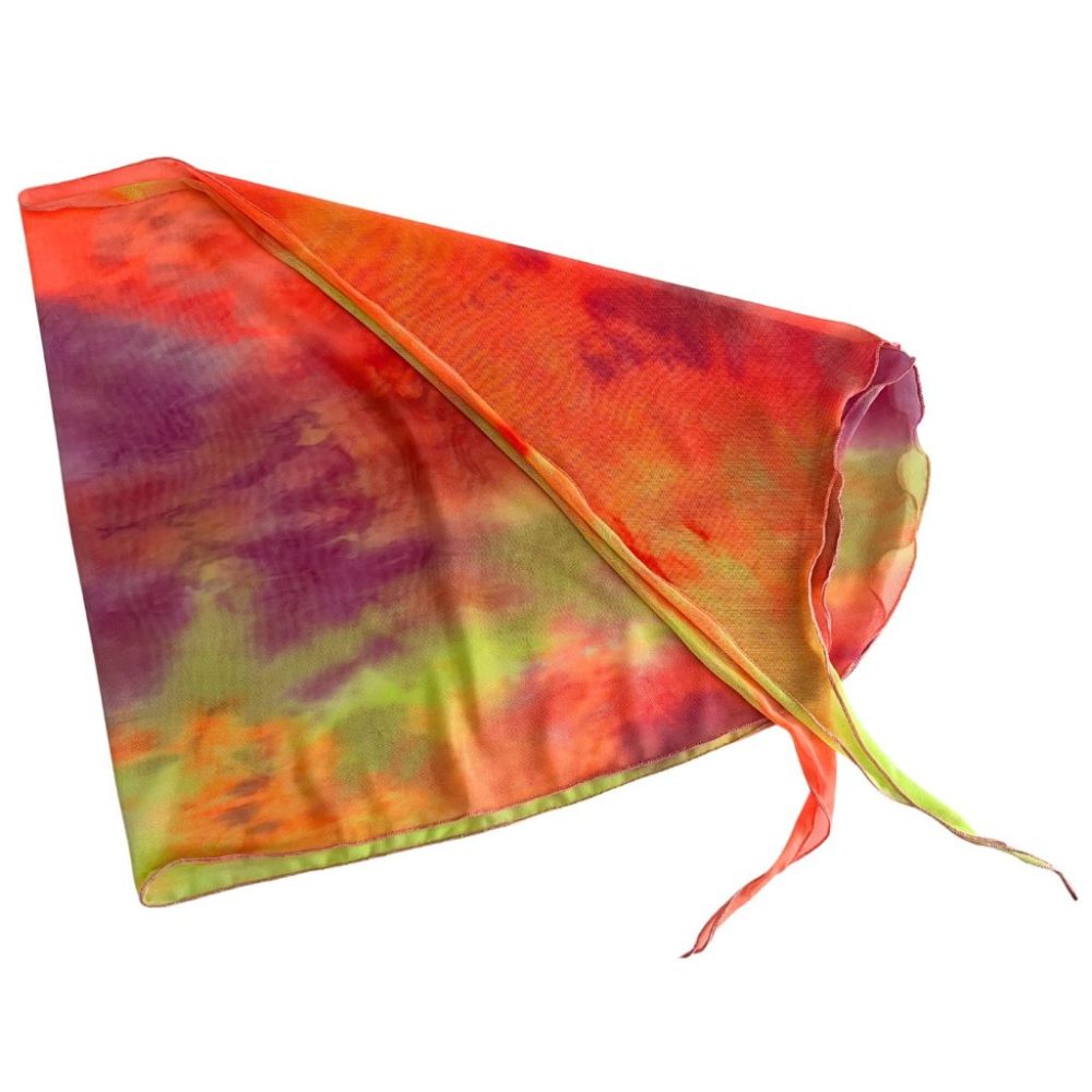 Citrus Tie Dye Sheer Sarong Coverup image 4