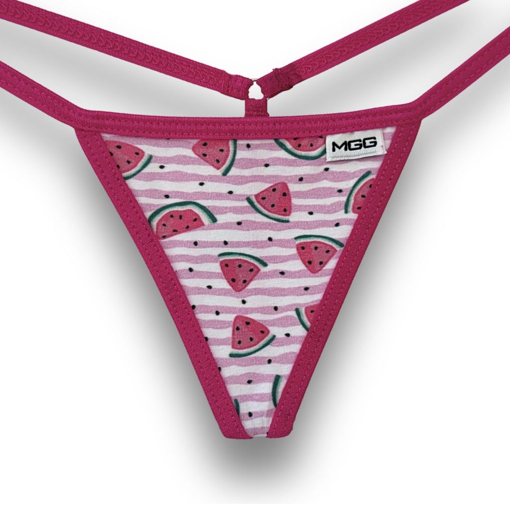 Summer Watermelon - Pink- Low Rise Cotton G-String image 1