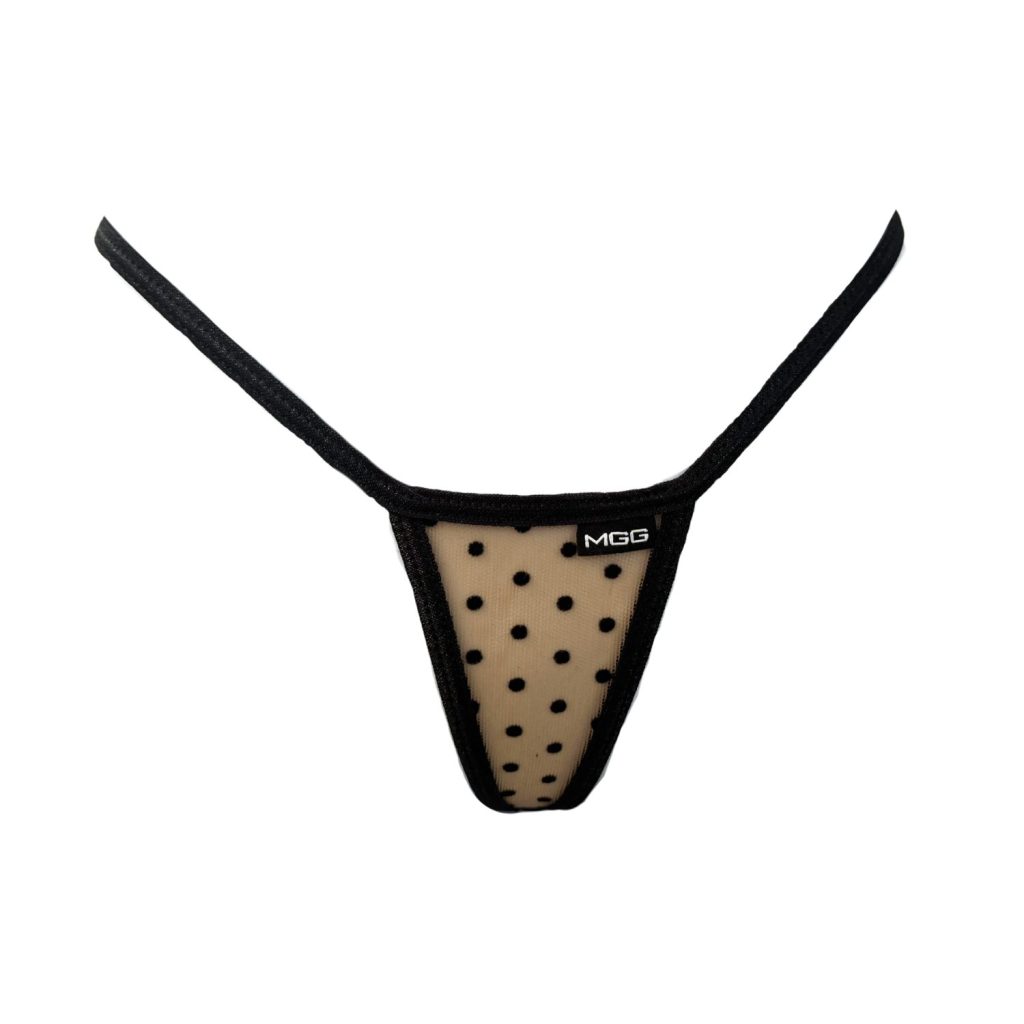 Nude Polka Dot - Mini Sheer G-String image 0