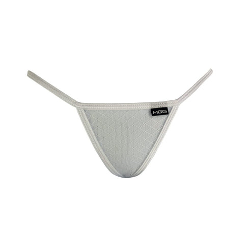 Angel White Diamond Mesh - Sheer Low Rise G-String Underwear – Micro Gigi