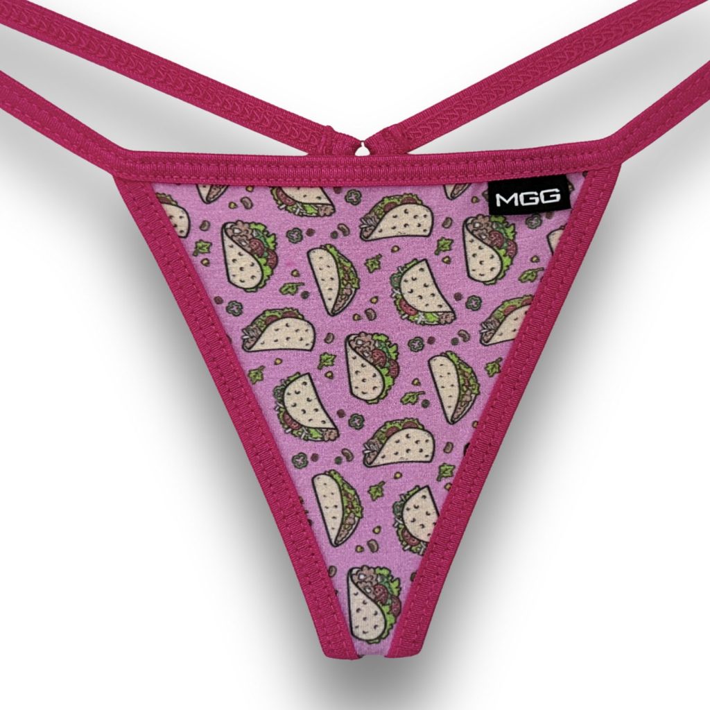 Tacos - Pink - Low Rise G-String Underwear image 2