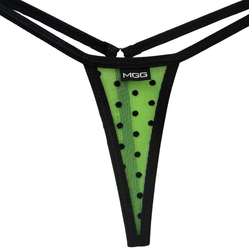 Neon Polka Dot - Extreme Sheer G-String image 1