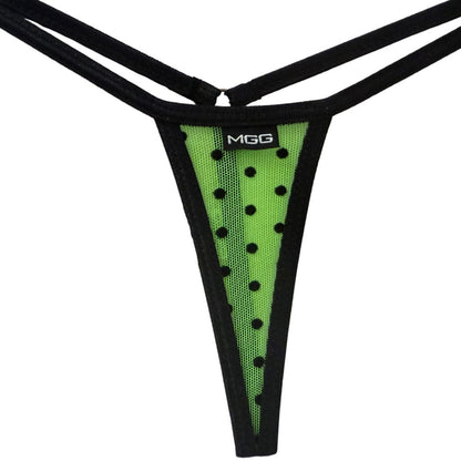 Neon Polka Dot - Extreme Sheer G-String image 1