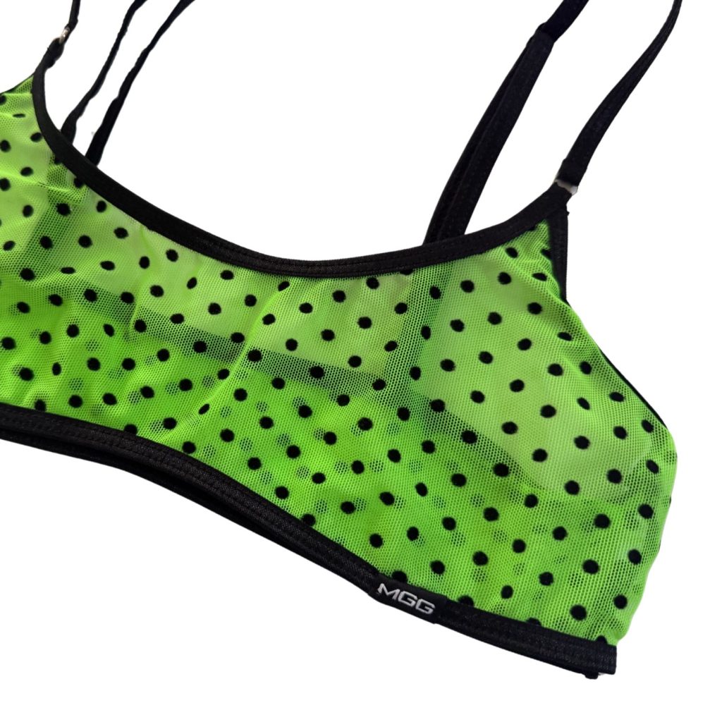 Neon Polka Dot - Leisure Sheer Bralette image 3