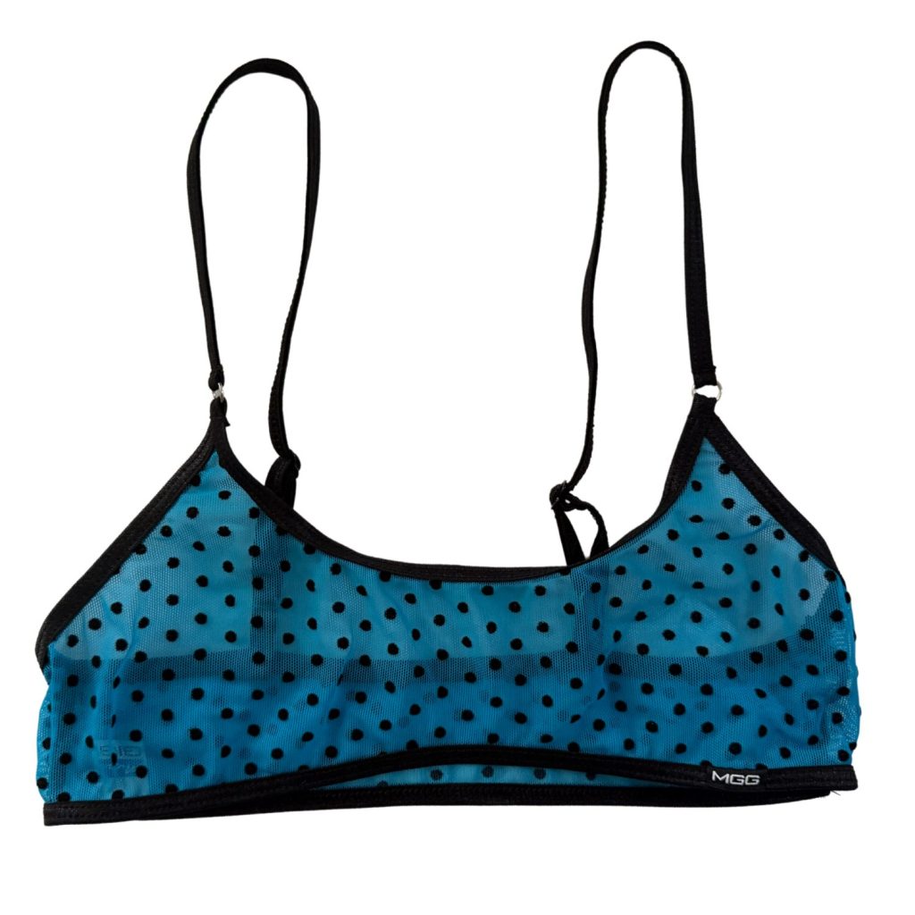 Ocean Blue Polka Dot - Leisure Sheer Bralette image 5