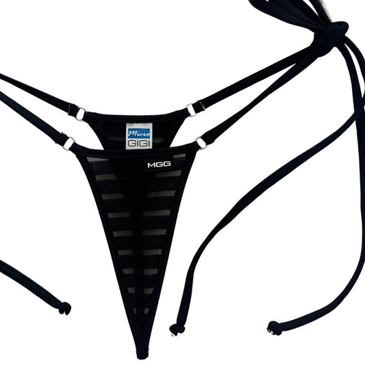 Coastline - Black -  Tie Sides Bikini Bottom image 1