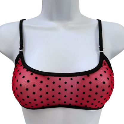 Apple Red Polka Dot - Leisure Sheer Bralette image 1