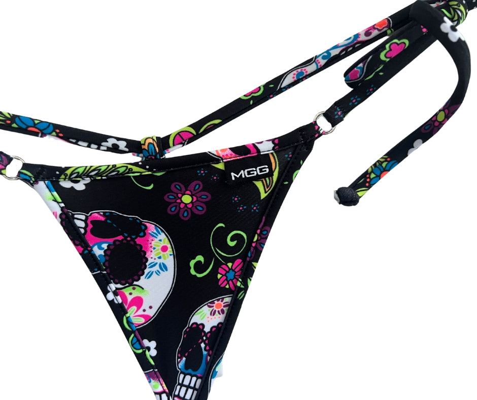 Sugar Skull - Single Tie Side Bikini Bottom image 1