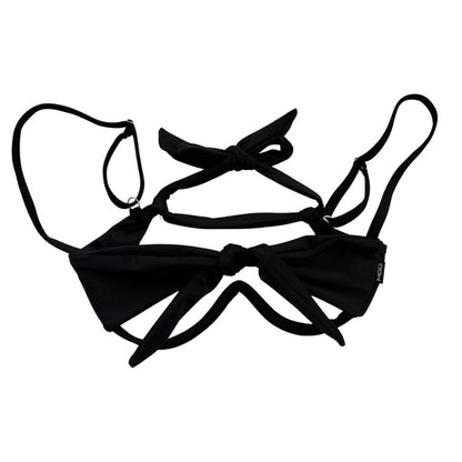 Midnight Black - Peek-a-Boo Underwire Bikini Top image 4