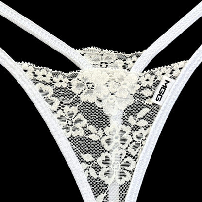 Angel White - Lace Thong G-String Underwear image 3