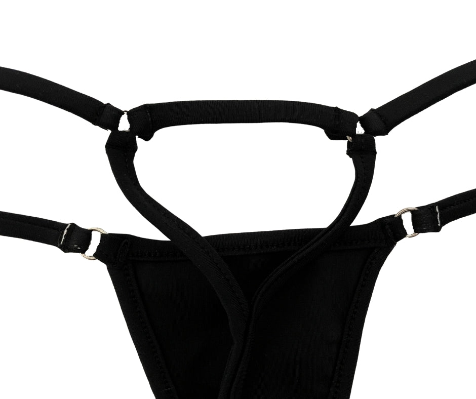 Midnight Black - Open Triangle Bikini Bottom image 2