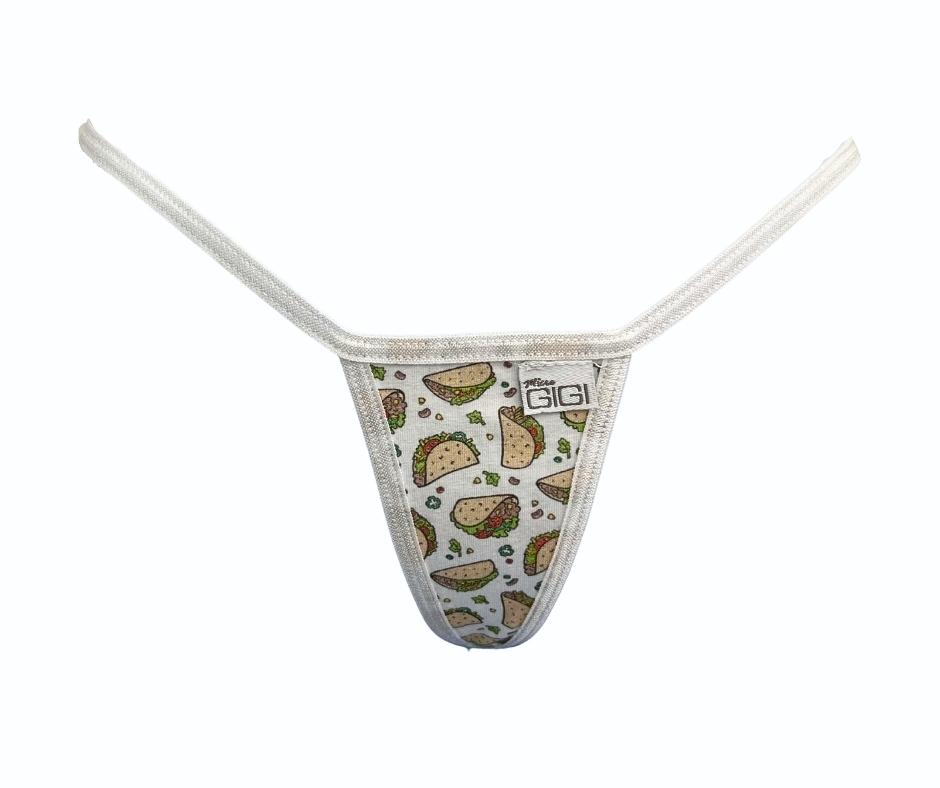 Tacos - White - Mini G-String Underwear image 0