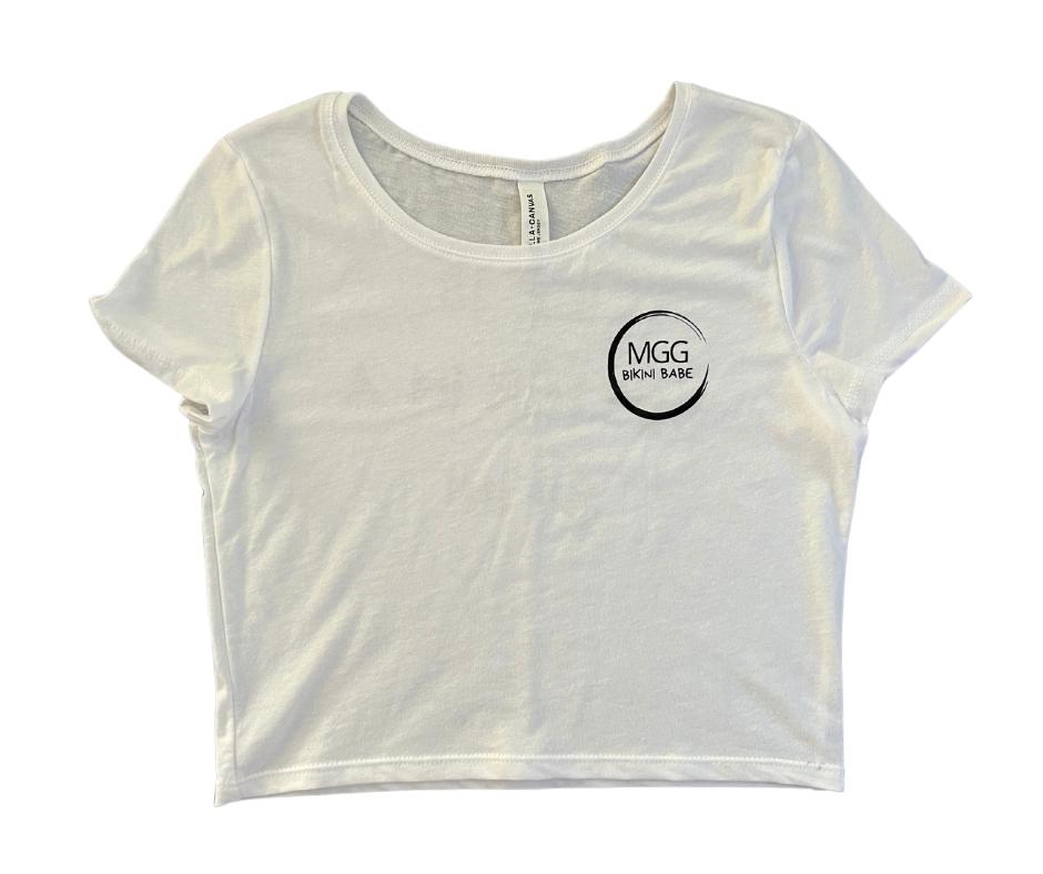 MGG Bikini Babe - Crop Top White T-Shirt image 3