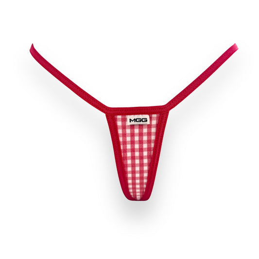 Fuchsia Gingham - Extreme Cotton G-String