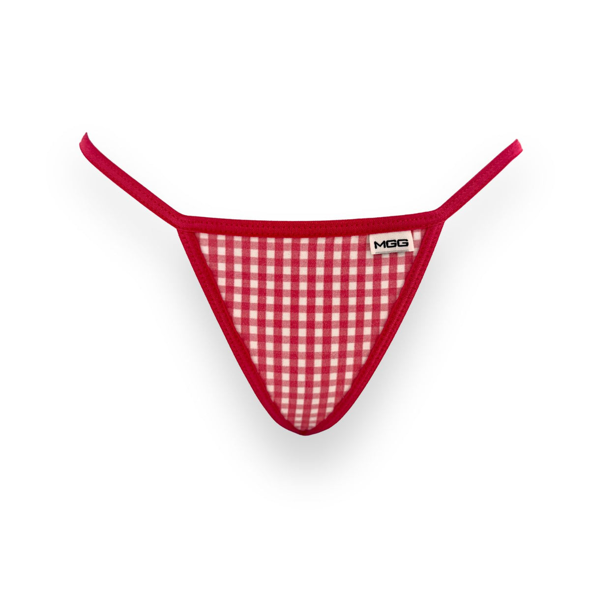 Tanga de algodón de tiro bajo color sandía de verano - rosa