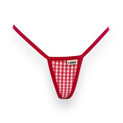 Fuchsia Gingham - Mini Cotton G-String