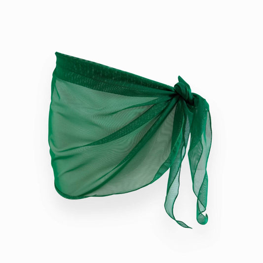 Kelly Green Sheer Sarong Coverup