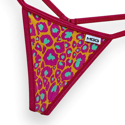 Neon Leopard - Low Rise Cotton G-String