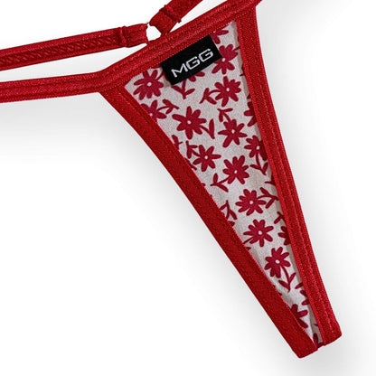 Flowers - Red - Extreme Cotton G-String