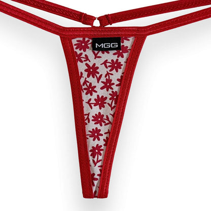 Flowers - Red - Extreme Cotton G-String