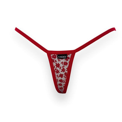 Flowers - Red - Extreme Cotton G-String