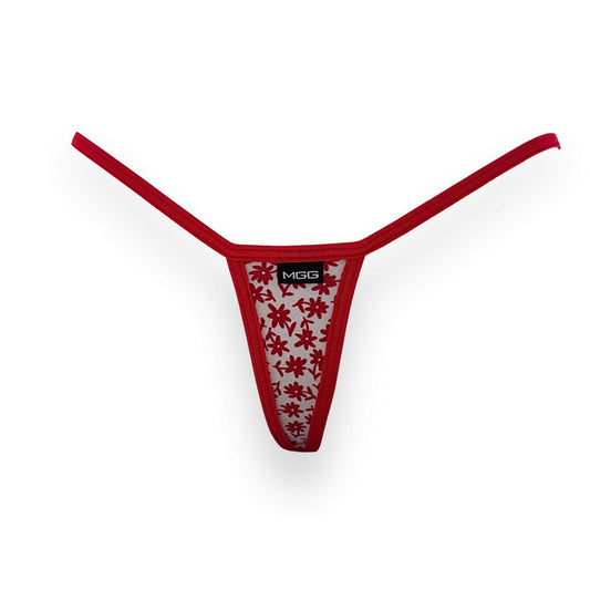 Flowers - Red - Extreme Cotton G-String
