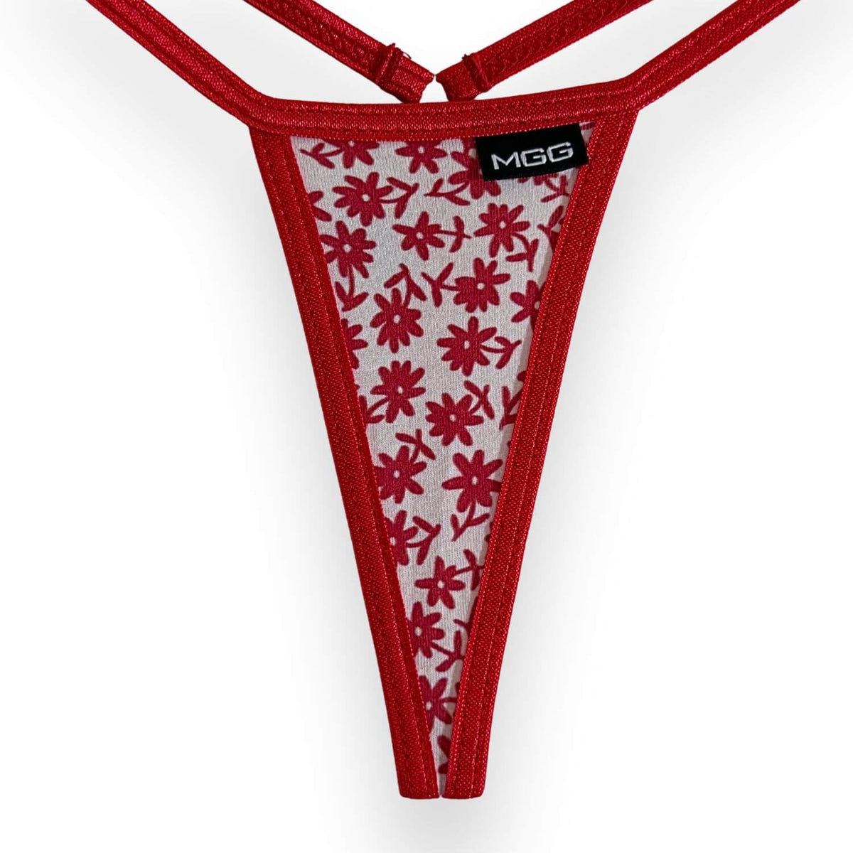 Flowers- Red - Mini Cotton G-String