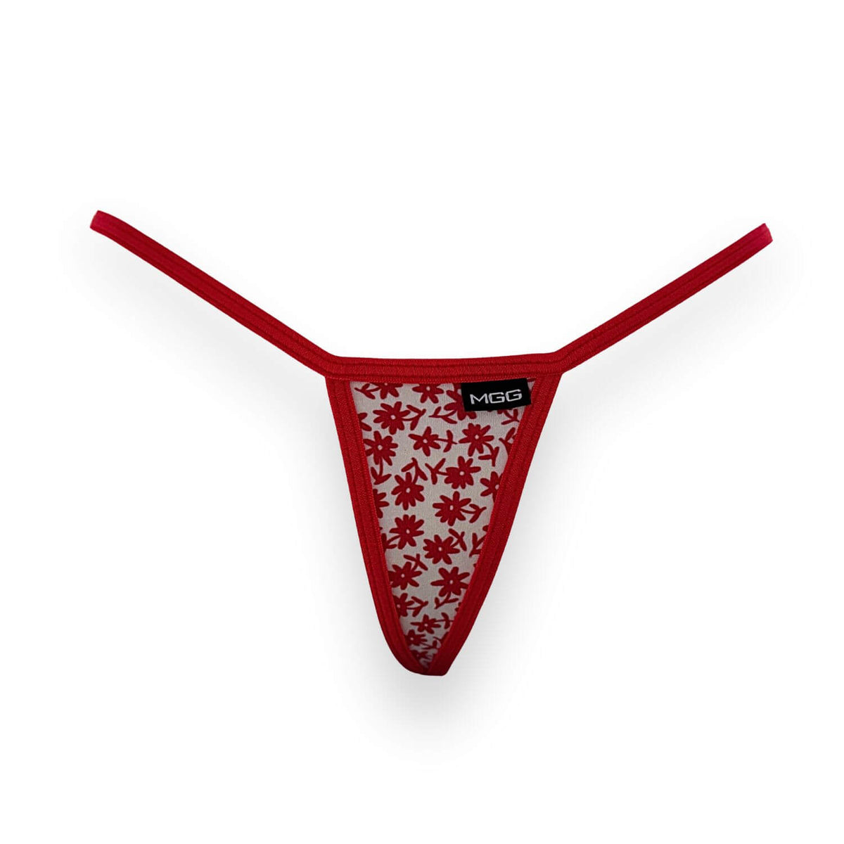 Flowers- Red - Mini Cotton G-String