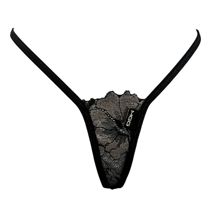 Silver Flowers - Ultra Lace Thong G-String Lingerie