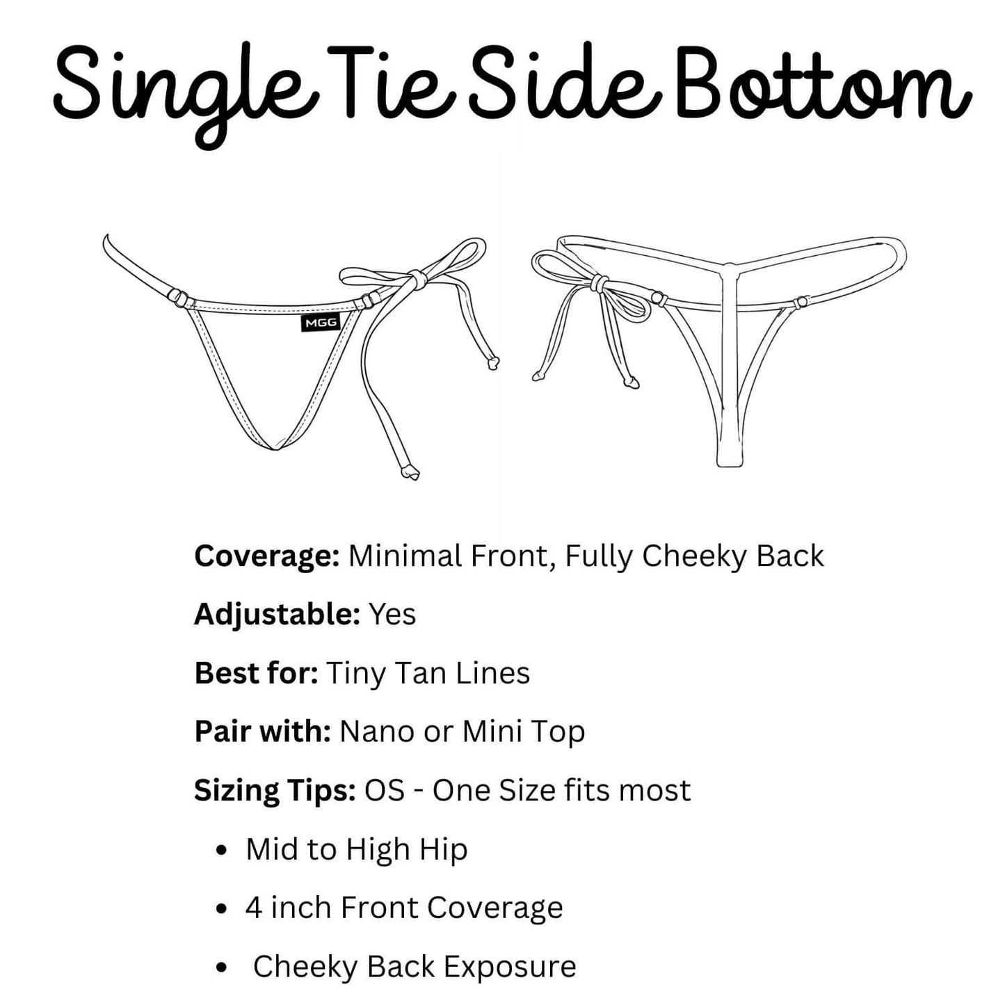 Limoncello - Single Tie Side Bikini Bottom