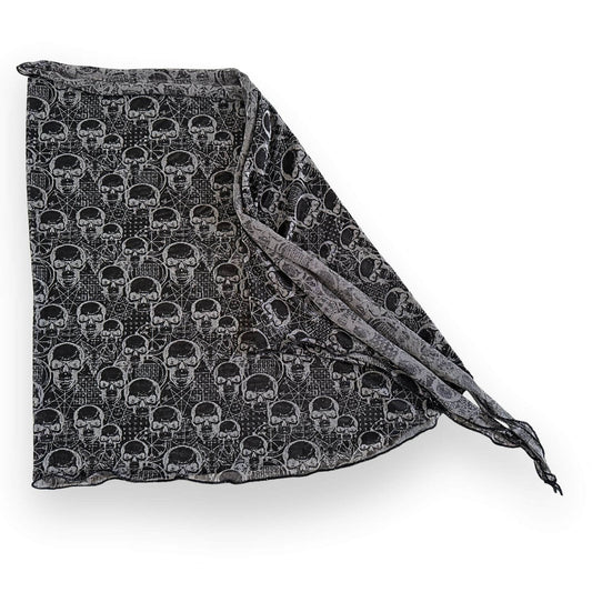 Skulls Sheer Sarong Coverup