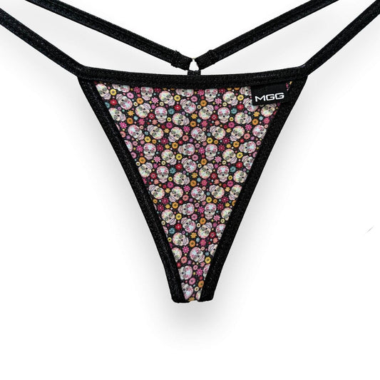 Tanga de algodón de tiro bajo color sandía de verano - rosa