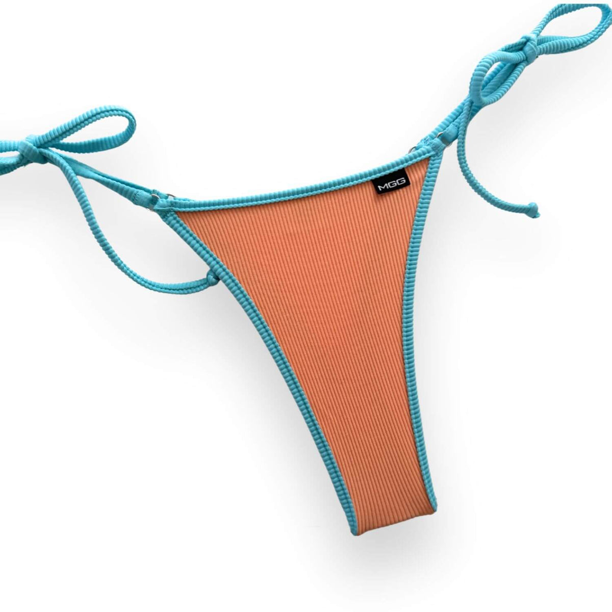 Coastline - Negro - Braguita de bikini brasileña con lazos laterales