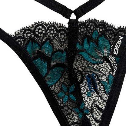 Teal - Lace G-String Lingerie
