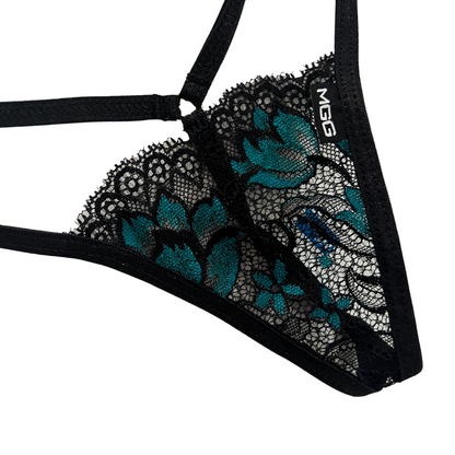 Teal - Lace G-String Lingerie