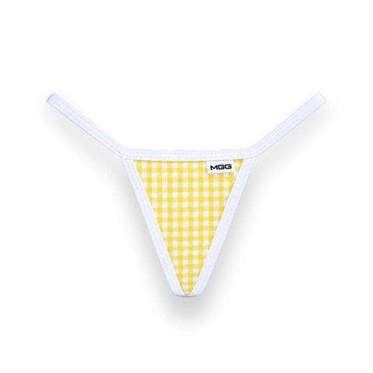 Yellow Gingham - Mini Cotton G-String