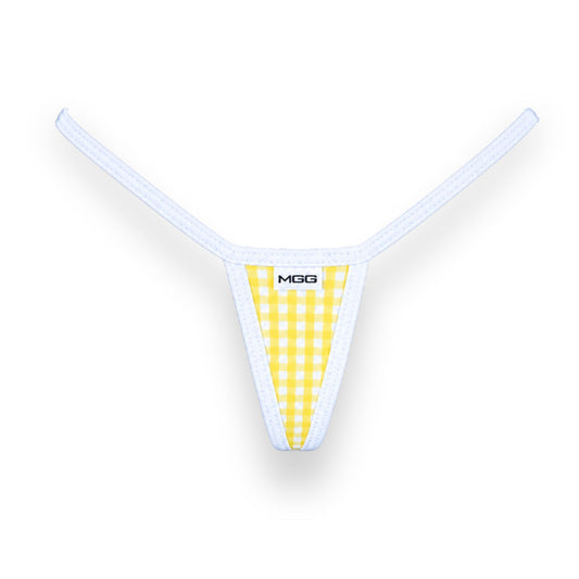 Yellow Gingham - Extreme Cotton G-String