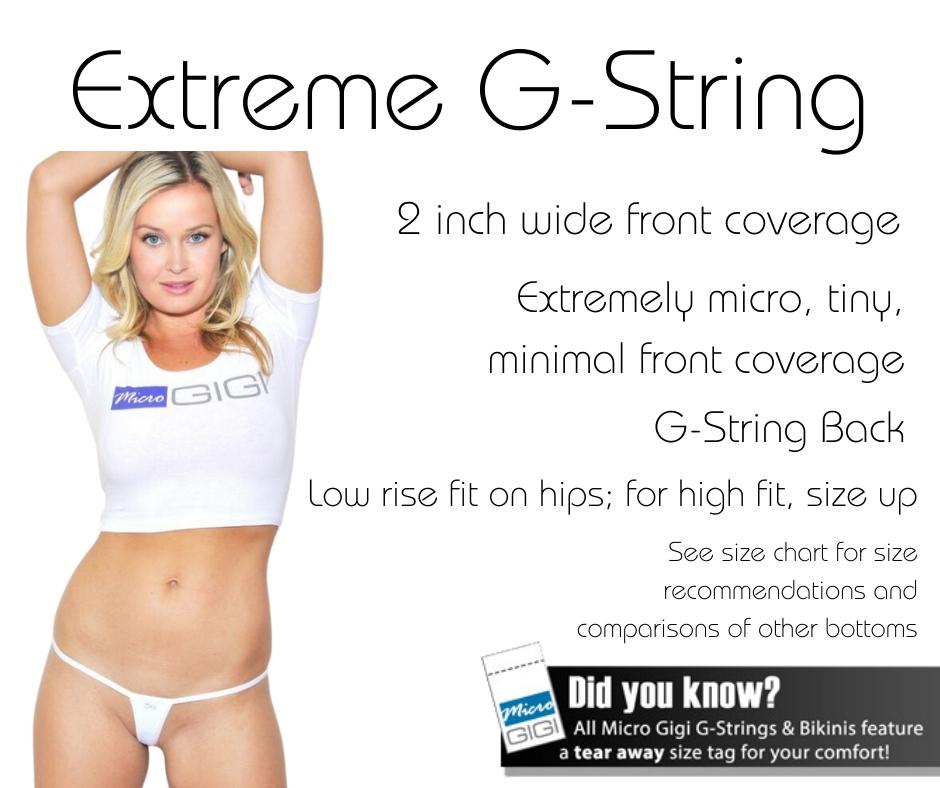 Black & Tan Cotton - Extreme G-String Underwear - Micro Gigi