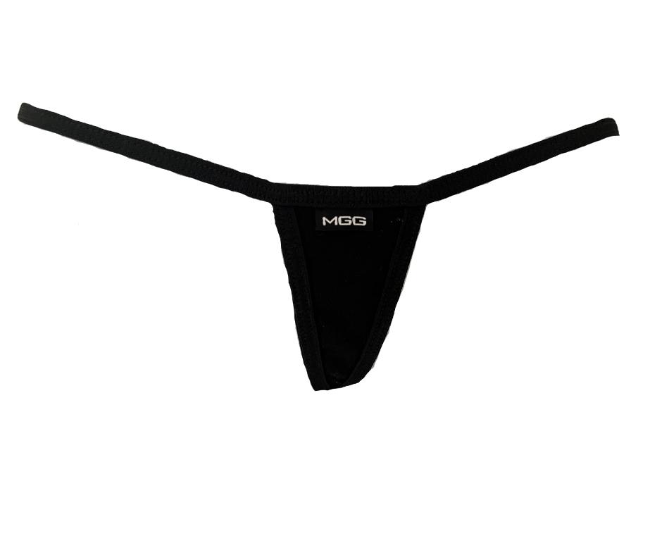 Black & Tan Cotton - Low Rise G-String Underwear - Micro Gigi