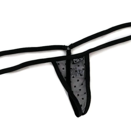 Mini Black Dots Sheer G-String