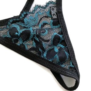 Midnight Teal Lace G-String 3