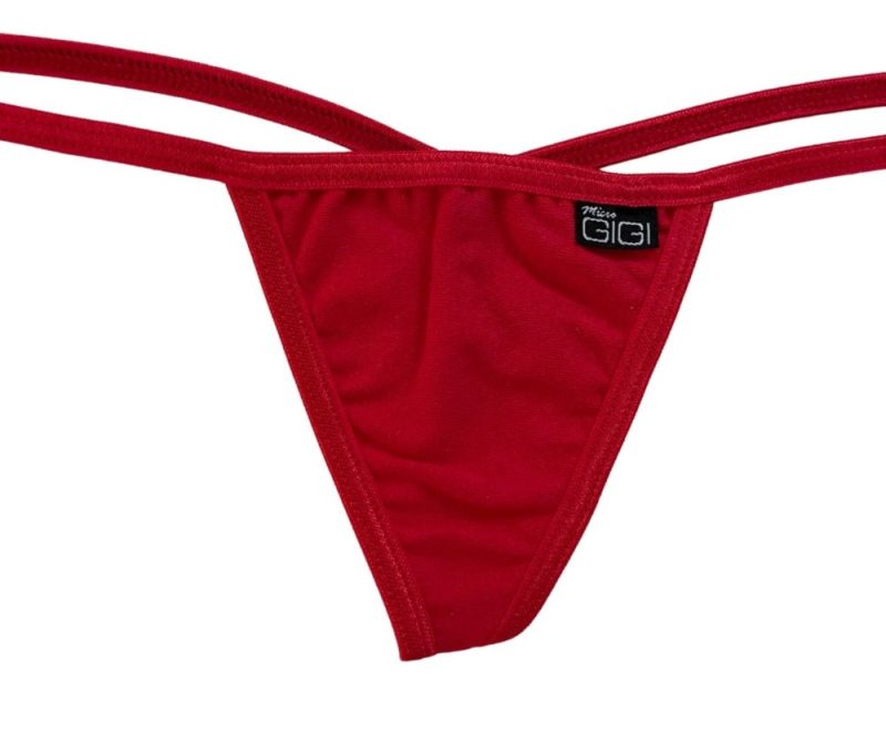red cotton low rise g-string