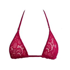 Sunset Fuchsia Lace - Mini Bikini Top - Micro Gigi