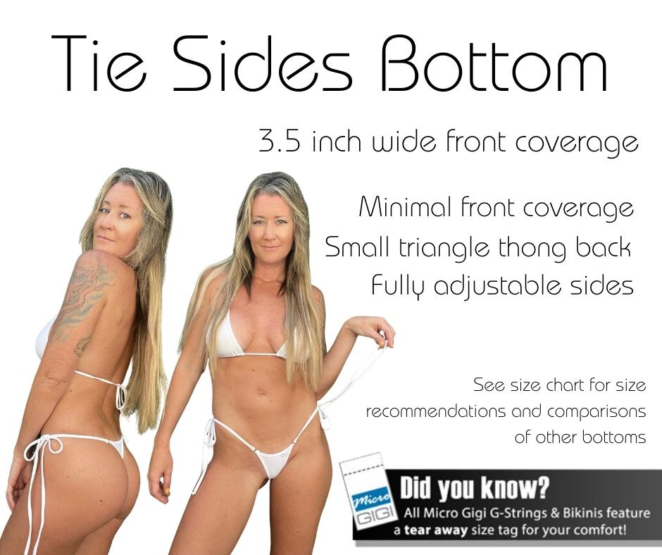 Womens Side Tie G String Swimsuit Bottom in Fuchsia