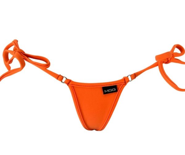 Atomic Tangerine - Tie Sides Bikini Bottom - Micro Gigi