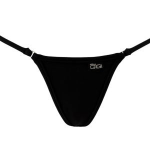 Black open triangle bikini