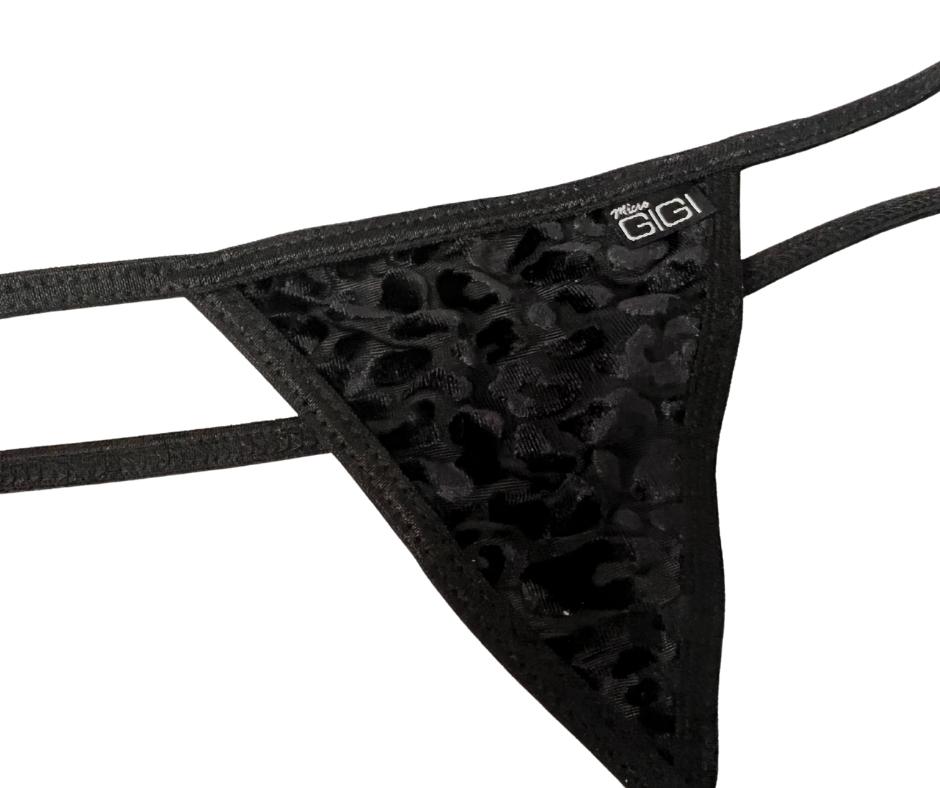 Velvet Leopard Semi Sheer - Low Rise G-String Underwear - Micro Gigi