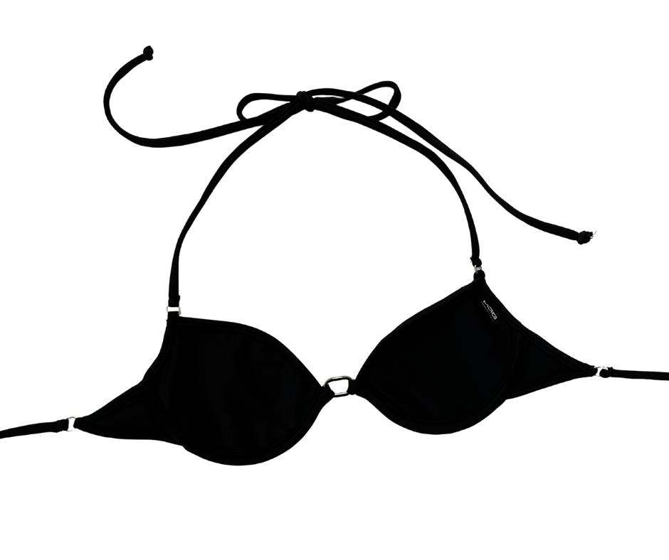 Midnight Black - Underwire Bikini Top - Micro Gigi