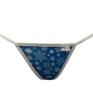 low rise snowflakes winter g-string